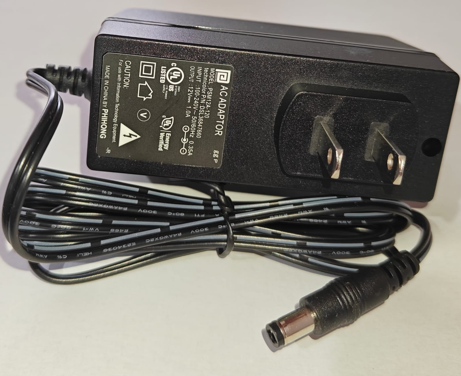 FUENTE DE PODER PARA CAMARA DC 12V 1AMP REGULADO UL