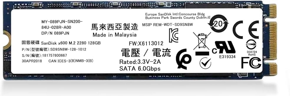 UNIDAD DE ESTADO SOLIDO M.2. REFURBISHED DE 128GB 